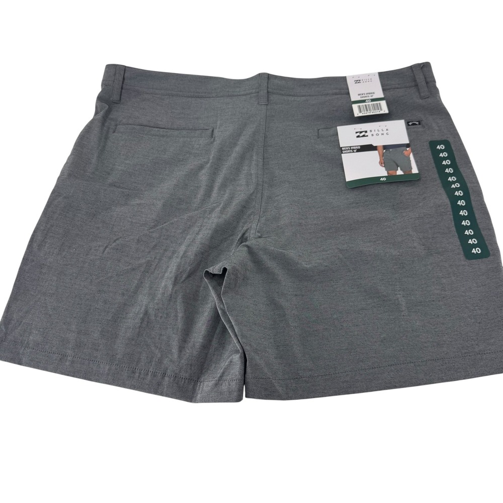 Billabong Mens Hybrid Shorts Charcoal Grey Stretch Walk Shorts Size 40 NEW - Picture 3 of 12